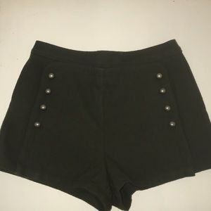Olive green wool shorts